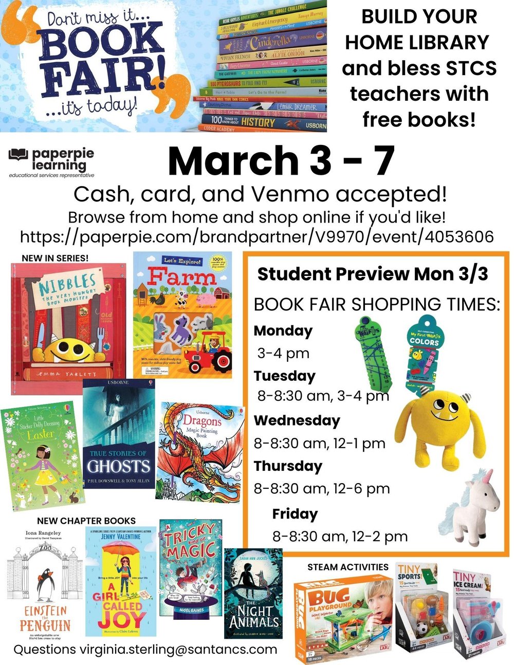 2024 SPR STCS flyer Book Fair with times (1)