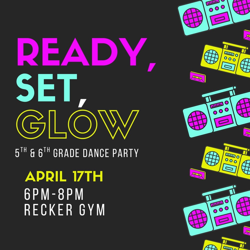 Glow 90s Neon Dance Party Invitation